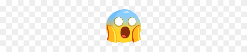 120x120 Face Screaming In Fear Emoji - Scared Emoji PNG