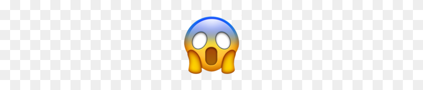 120x120 Face Screaming In Fear Emoji - Shock Emoji PNG