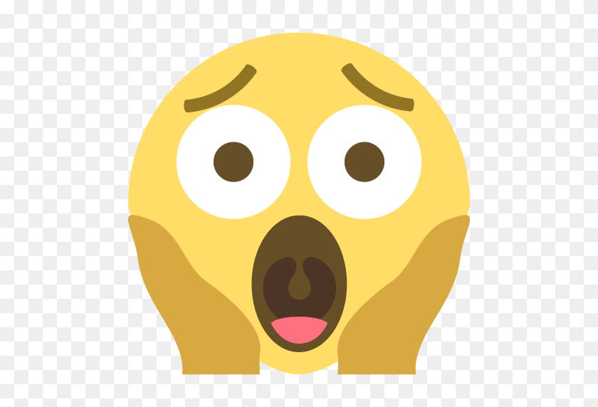 512x512 Face Screaming In Fear Emoji For Facebook, Email Sms Id - Wow Emoji PNG
