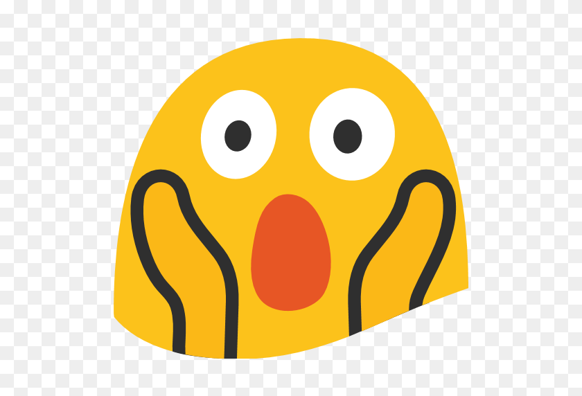 512x512 Face Screaming In Fear Emoji For Facebook, Email Sms Id - Wow Emoji PNG
