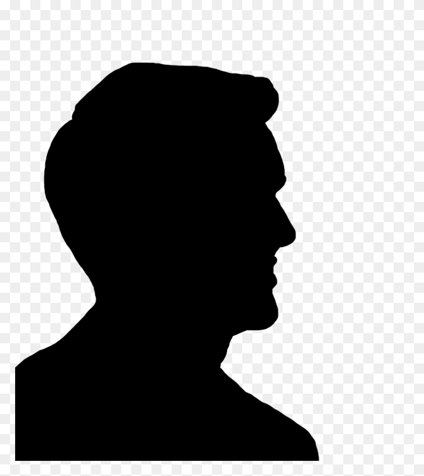 782x886 Face Silhouettes Of Men, Women And Children - Person Silhouette PNG