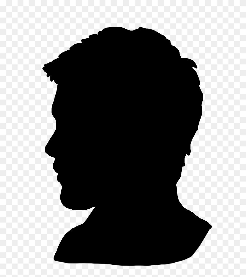 632x886 Face Silhouettes Of Men, Women And Children - Young Man Clipart