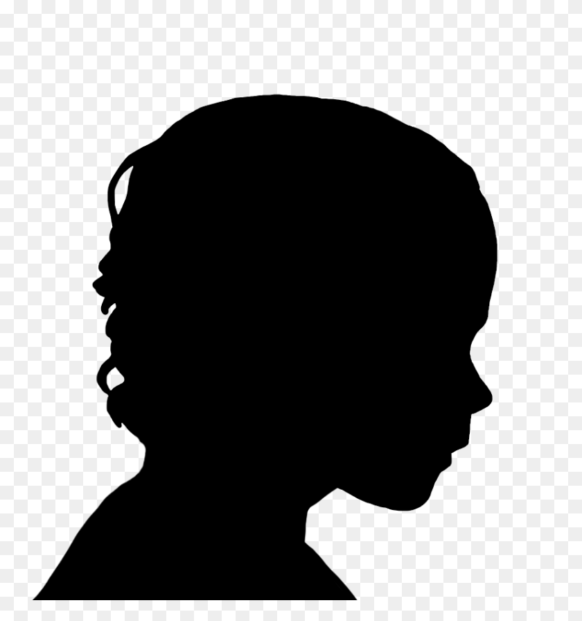 827x886 Face Silhouettes Of Men, Women And Children - Childrens Faces Clip Art