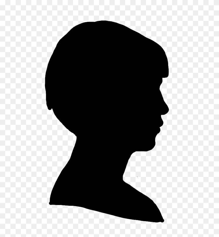 635x851 Face Silhouettes Of Men, Women And Children - Face PNG