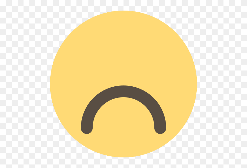 512x512 Face, Smiley, Sad, Frown, Emoji, Expression, Feeling Icon - Frown PNG