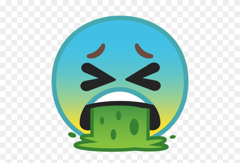 512x512 Face Vomiting Emoji - Puke Emoji PNG