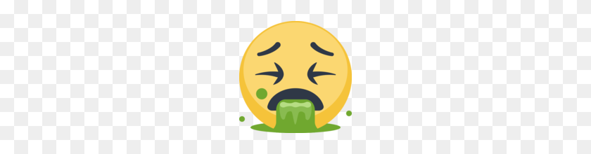 160x160 Face Vomiting Emoji On Facebook - Puke Emoji PNG