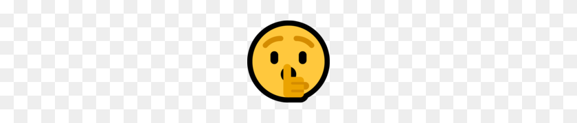 120x120 Face With Finger Covering Closed Lips Emoji - Shh Emoji PNG