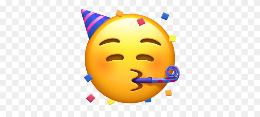 320x320 Face With Party Horn And Party Hat Eftm - Party Horn PNG