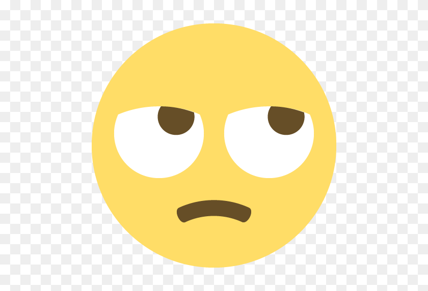 512x512 Emoji Face With Rolling Eyes Для Facebook, Идентификатор Электронной Почты Sms - Emoji Roll Eye Png