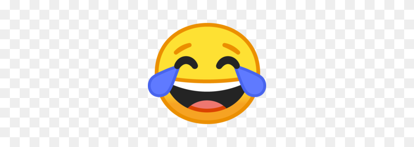 240x240 Face With Tears Of Joy On Google Android O Beta Emoji - Laugh Cry Emoji PNG