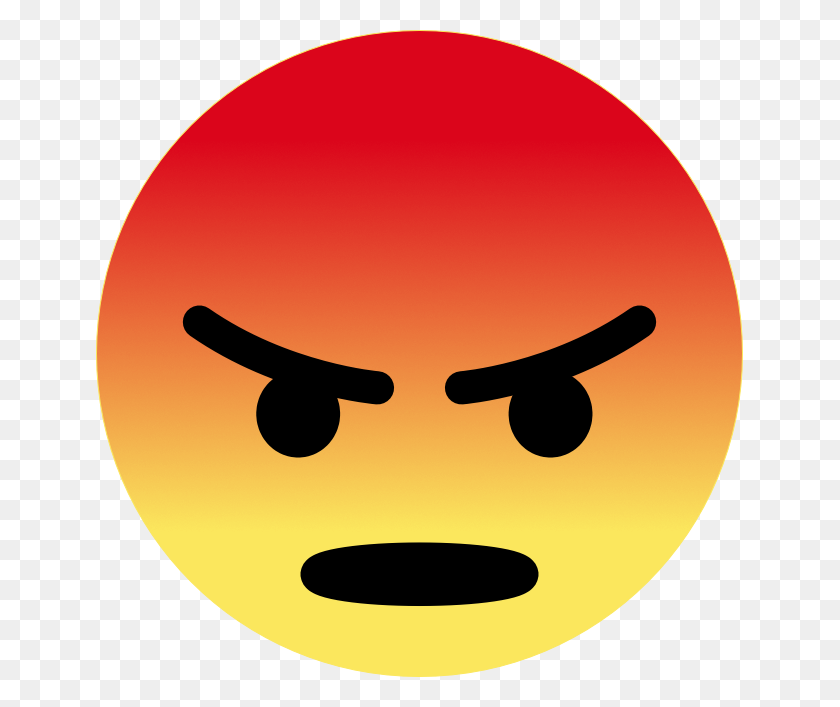 647x647 Facebook Angry Button Angry Facebook Emoji Emojisticker - Angry Emoji PNG