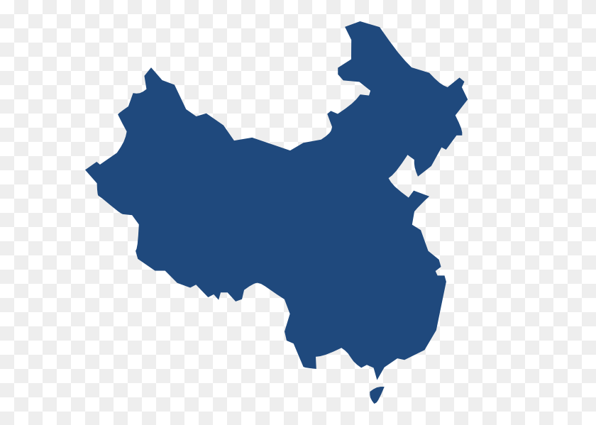 600x539 Facebook Blue China Clip Art - China Map Clipart