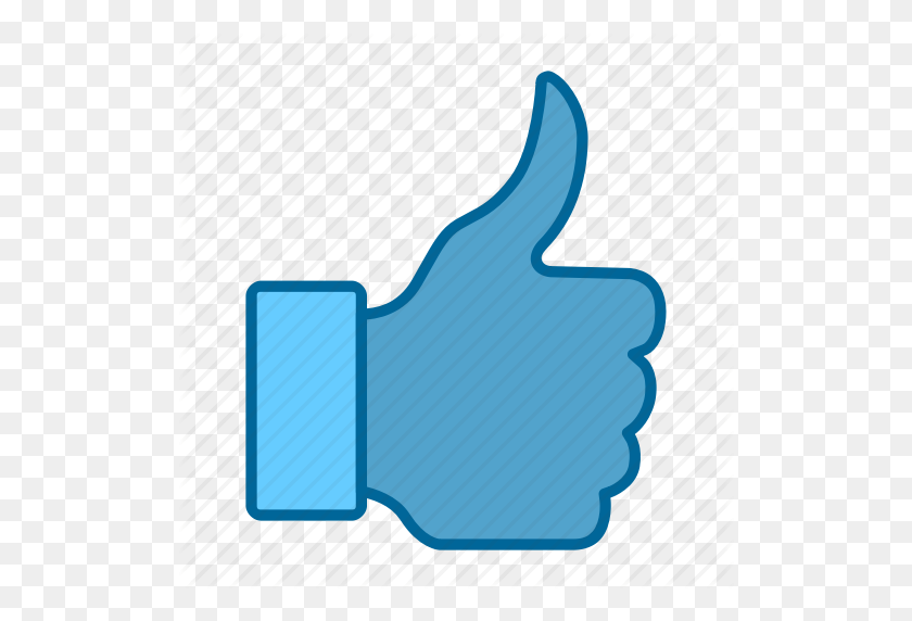 512x512 Facebook, Finger, Like, Reaction, Social Network, Thumbs, Thumbs - Facebook Thumbs Up PNG