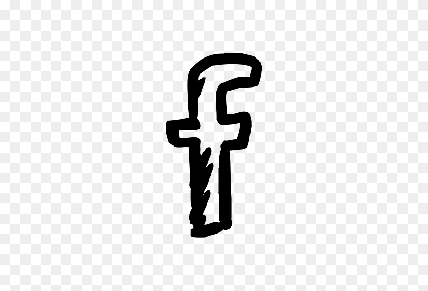 512x512 Facebook, Dibujado A Mano, Icono Social - Símbolo De Facebook Png