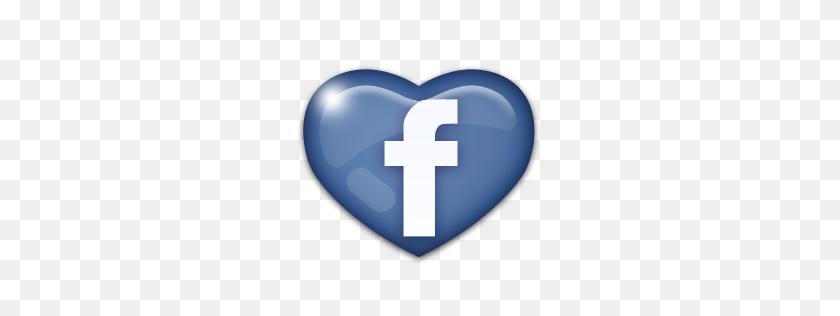 256x256 Facebook, Heart, Love Icon - Facebook Heart PNG