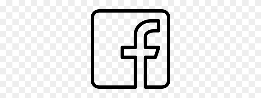 256x256 Значок Facebook Line Iconset Iconsmind - Значок Facebook В Png