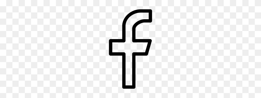 256x256 Значок Facebook Линия Iconset Iconmind - Символ Facebook Png