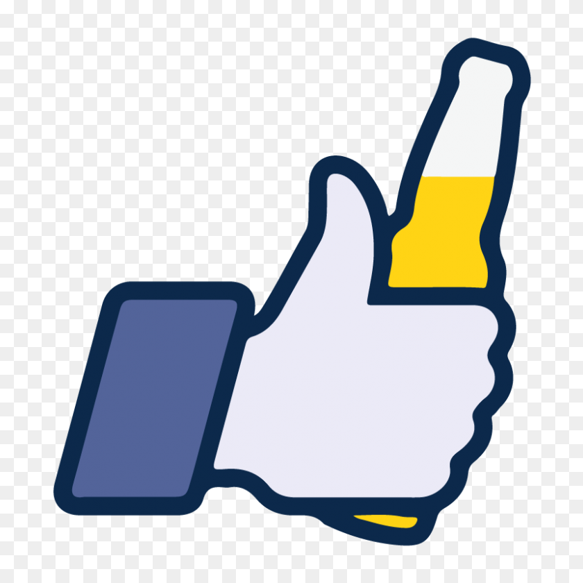800x800 Facebook Like Beer Icon Vector Logo Thumbs Up Free Vector - Facebook Thumbs Up PNG