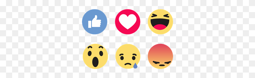 300x198 Facebook Like Reactions Logo Vector - Facebook Emoji PNG