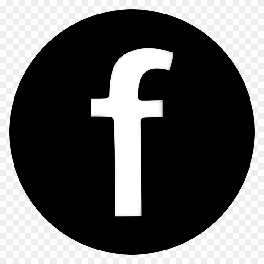 1200x1200 Facebook Logo Black And White - White Facebook Icon PNG