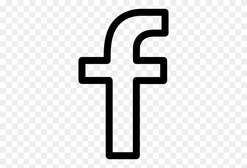 512x512 Esquema Del Logotipo De Facebook - Icono De Facebook Png