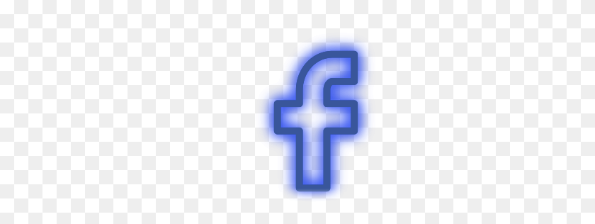 256x256 Facebook, Media, Neon, Set, Social Icon - Neon PNG