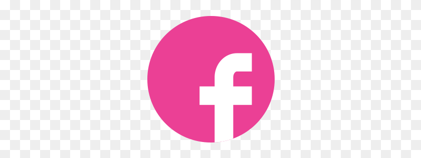 256x256 Facebook, Media, Pink, Round, Social Icon - Pink Circle PNG