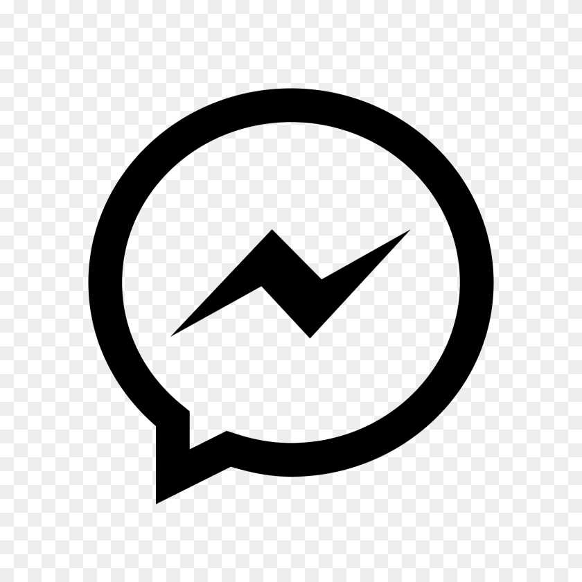1600x1600 Facebook Messenger Icon - Facebook Logo White PNG