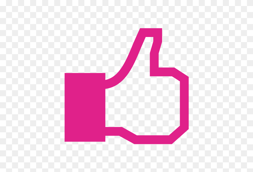 512x512 Facebook Pink Like Png - Like PNG