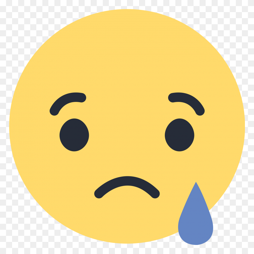 2500x2500 Facebook Sad Emoji Like Png - Sad PNG