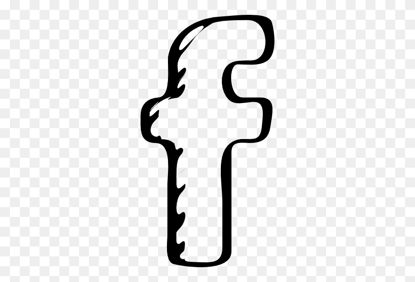 512x512 Facebook Набросал Набросок Логотипа Социальной Буквы - Логотип Facebook Белый Png