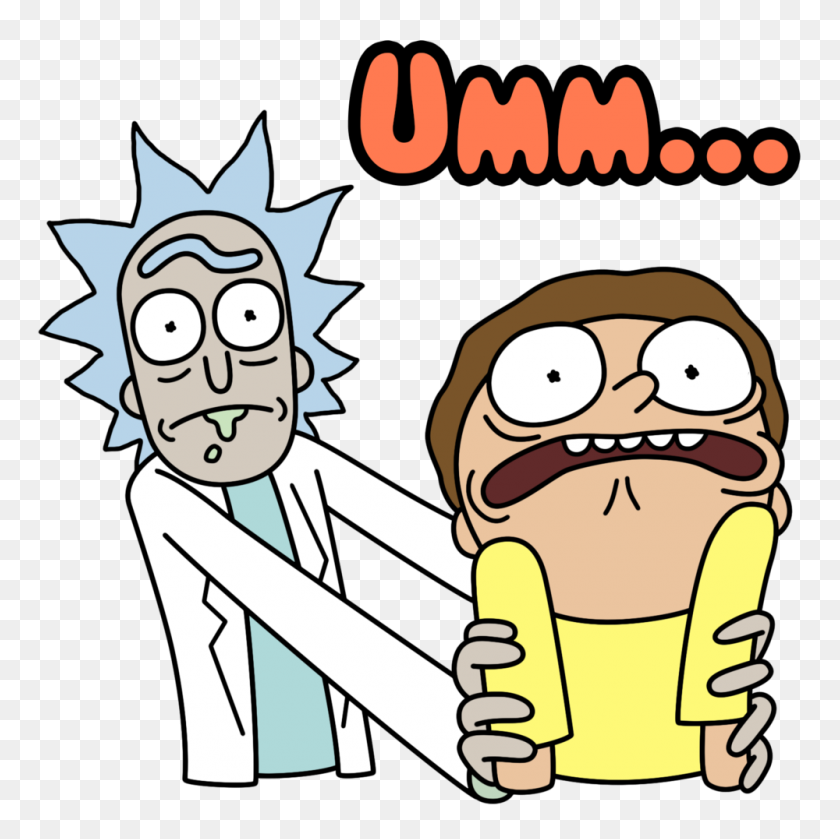 1000x1000 Facebook Stickers - Rick And Morty Clipart