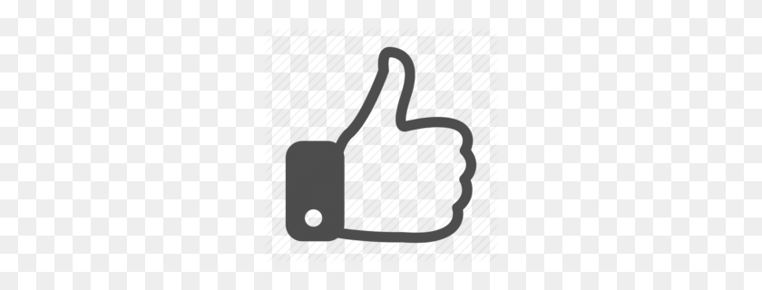 260x260 Facebook Thumbs Up Clipart - Facebook Like Icon PNG