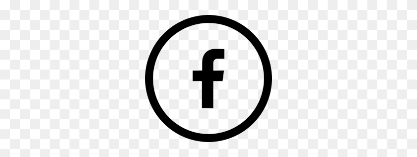 256x256 Facebook Twitter Instagram Прозрачный Контур Логотипа - Значок Facebook Белый Png