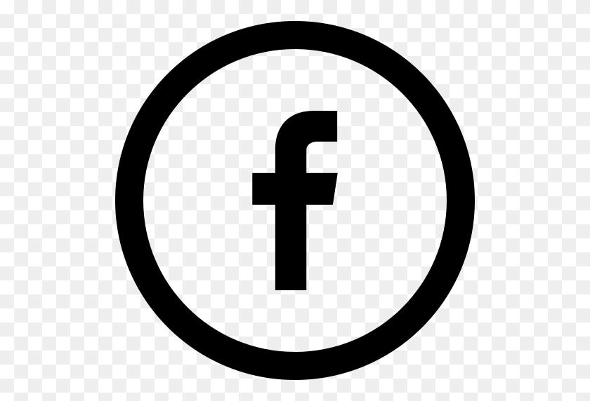 Free facebook white black icon and Visit Website
