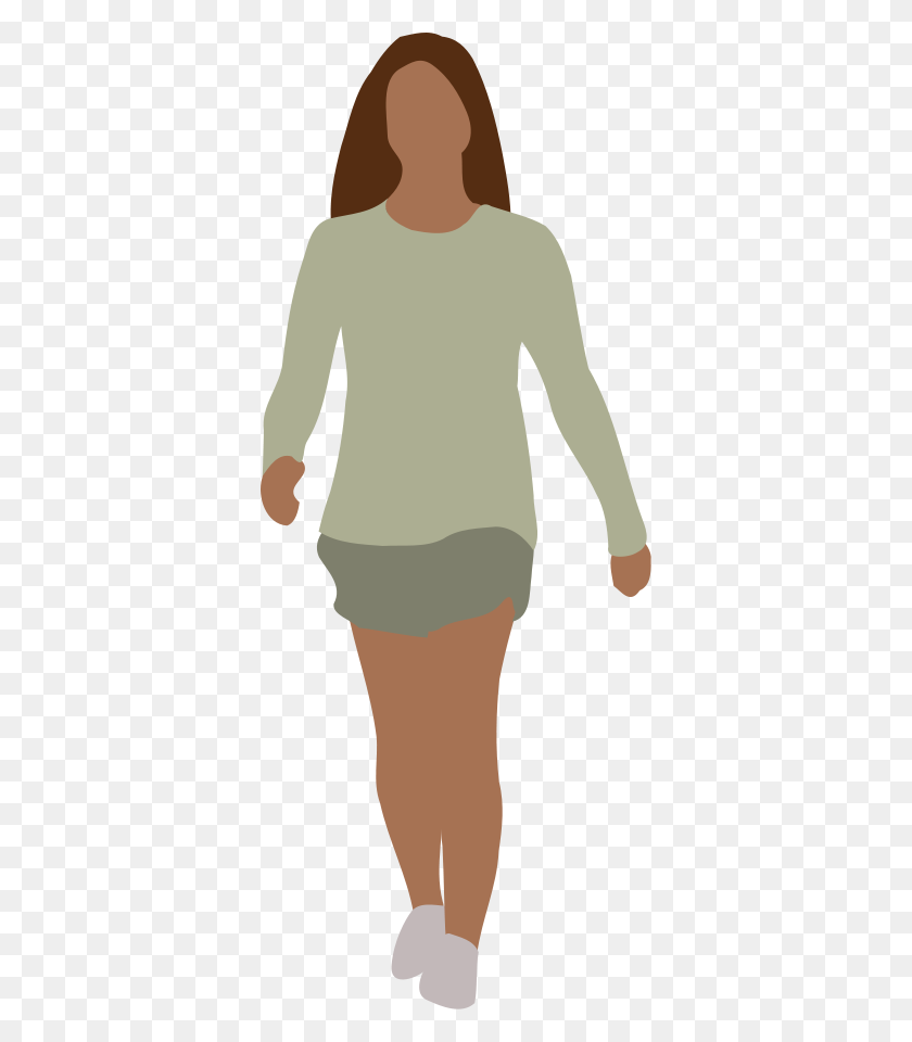 360x900 Mujer Sin Rostro Caminando Png Cliparts Para Web - Caminando Png