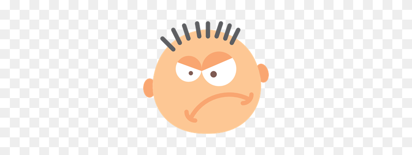 256x256 Faces, Angry, Face, Baby, Interface, Anger, Emoticon, Gestures Icon - Angry Face Emoji PNG