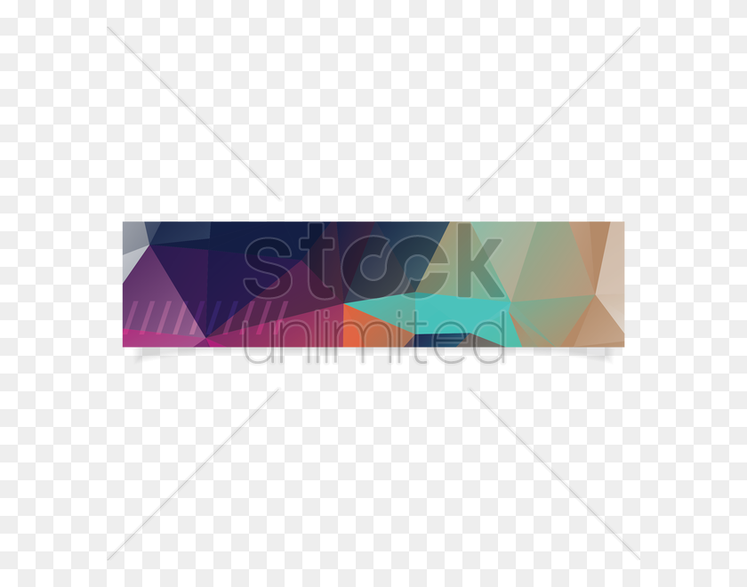 600x600 Faceted Banner Vector Image - Triangle Banner PNG