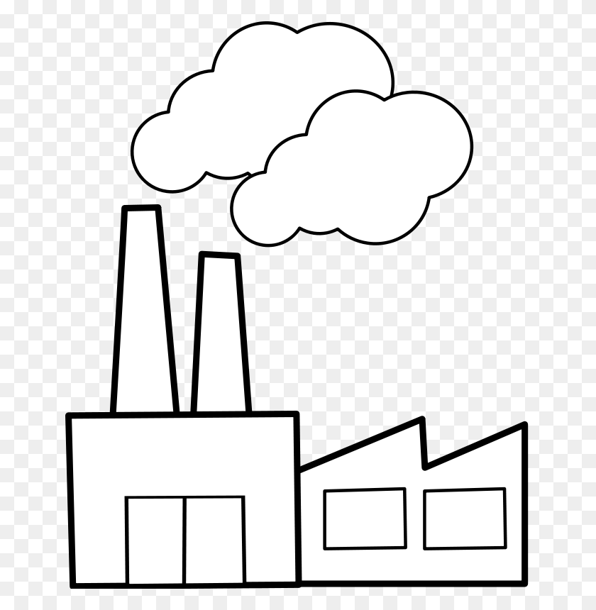 655x800 Factory Building With Smoke Stacks Clipar Clip Art Library - Factory Clipart