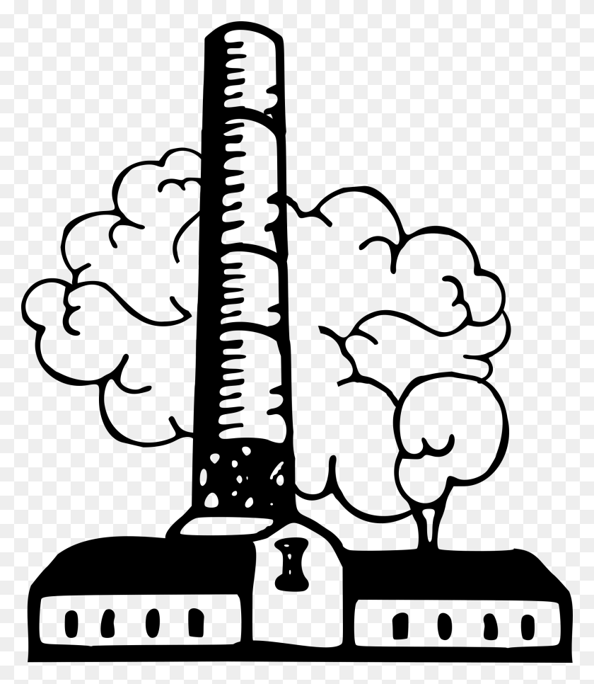 2064x2400 Factory Chimney Clipart, Vector Of Architectural Building - Smokestack Clipart