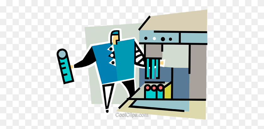 480x350 Factory Worker Royalty Free Vector Clip Art Illustration - Factory Worker Clipart