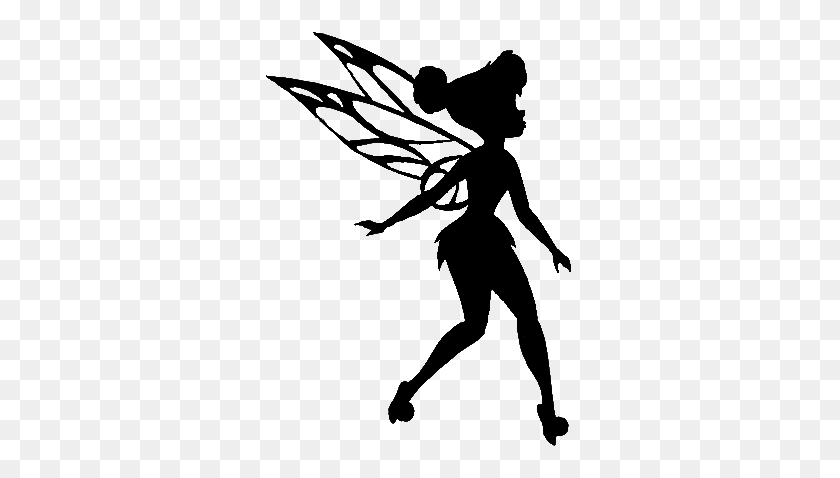 582x418 Fairy Die Cut Out Shape - Tinkerbell Silhouette PNG