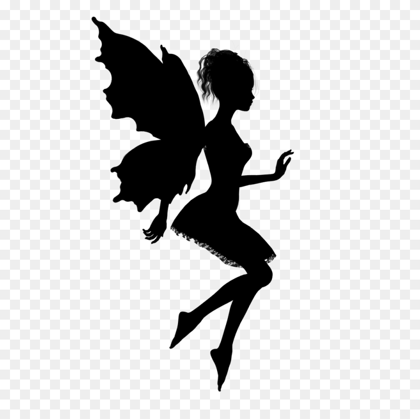 1000x1000 Fairy Silhouette Clip Art Free Clipart Collection - Free Fairy Clipart