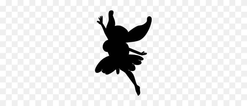 300x300 Fairy Silhouette Sticker - Fairy Silhouette PNG