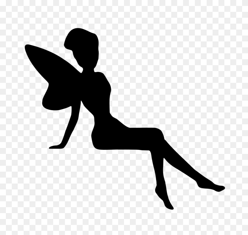 1000x942 Fairy Sitting Silhouette - People Sitting Silhouette PNG