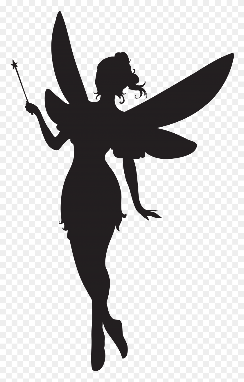 4984x8000 Fairy With Magic Wand Silhouette Png Clip Gallery - Mythical Creatures Clipart