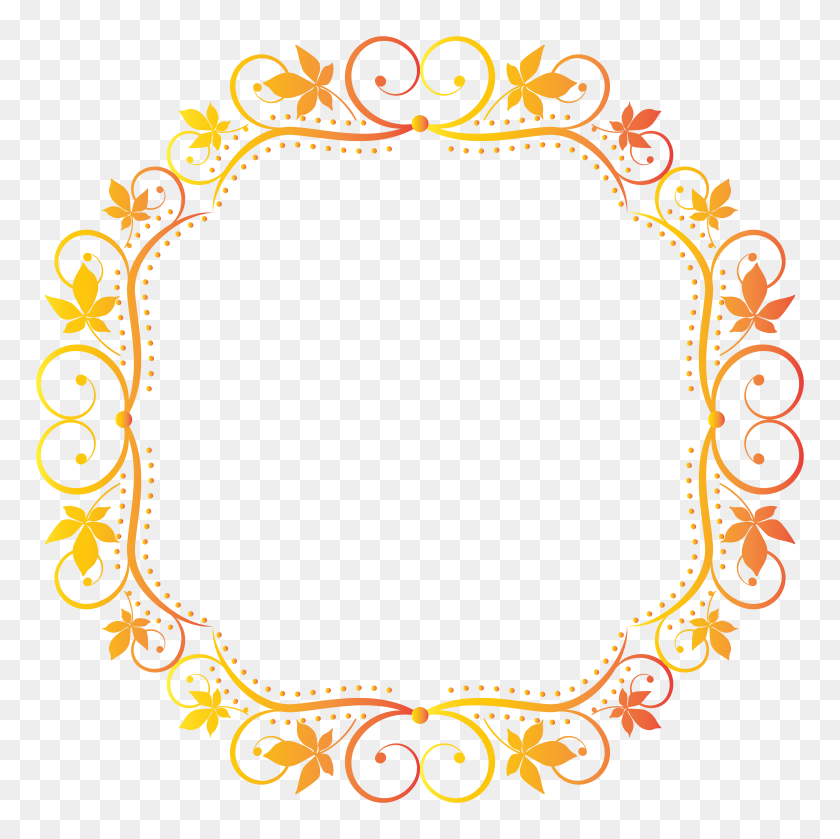 8000x8000 Fall Border Frame Transparent Clip Art Png Gallery - Picture Frame Clip Art Border