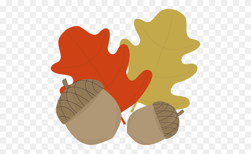 500x455 Осенние Картинки - Листья Деревьев Клипарт