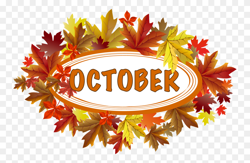 750x489 Fall Clipart October Calendar - Fall Break Clipart